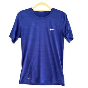 Nike Dri-FIT Athletic T-Shirt Size Small The Nike Tee Blue Running Gym Training